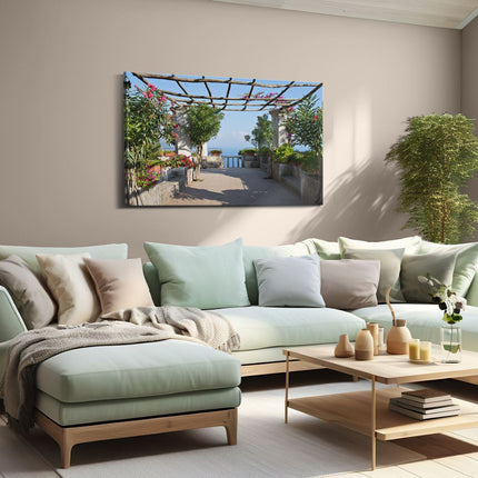 Canvas schilderij woonkamer Terras 