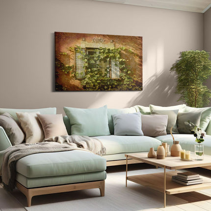 Canvas schilderij woonkamer Raam met Luiken