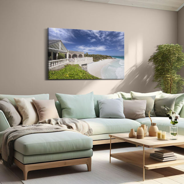 Canvas schilderij woonkamer Het Strandhuis