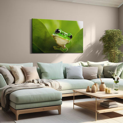 Canvas schilderij woonkamer Kikker
