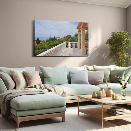 Canvas schilderij woonkamer Terras in Toscane