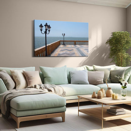 Canvas schilderij woonkamer Terras 2 Lantaarns
