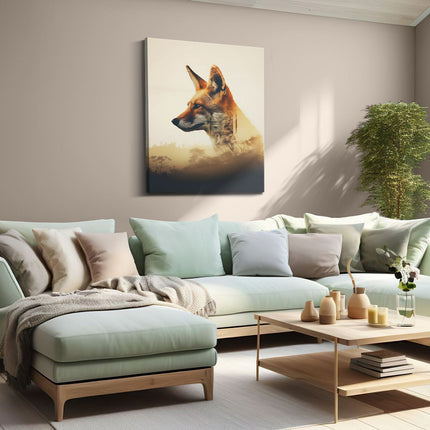 Canvas Schilderij Woonkamer Vos