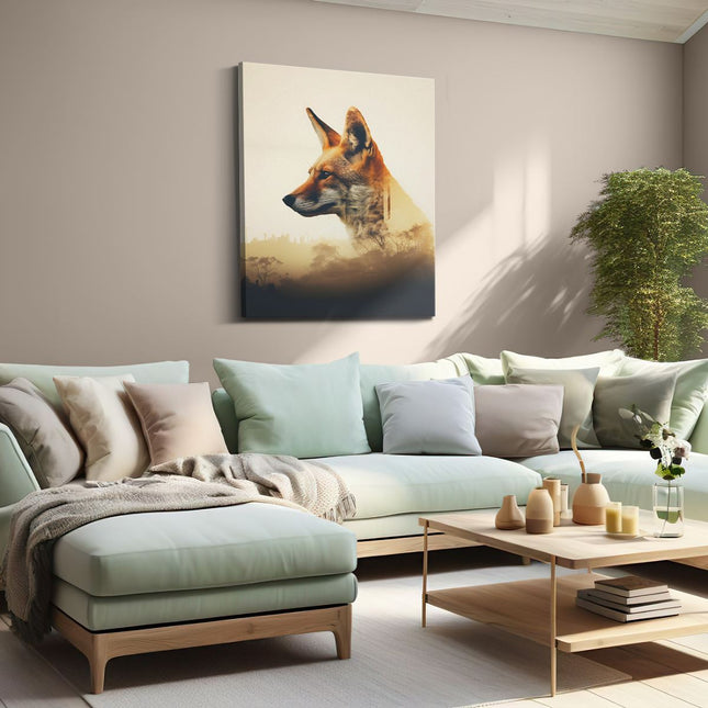 Canvas Schilderij Woonkamer Vos