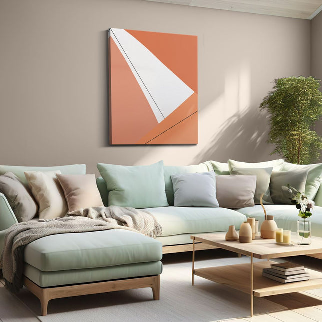 Canvas Schilderij Woonkamer Geometrie Driehoeken Abstract