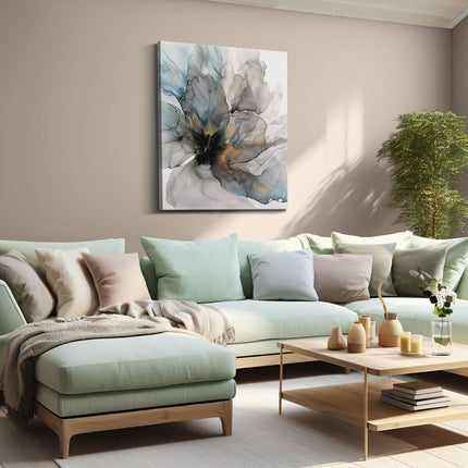 Canvas Schilderij Woonkamer Abstract Kunstwerk van een Bloem