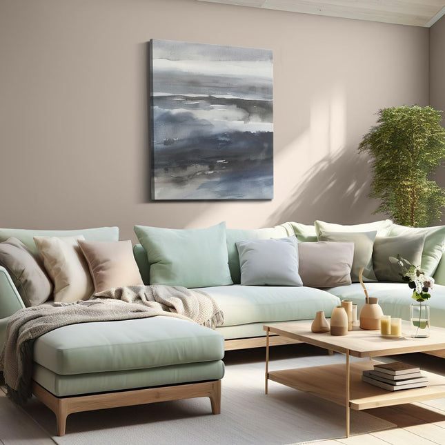 Canvas Schilderij Woonkamer Aquarelkunstwerk van de Oceaan