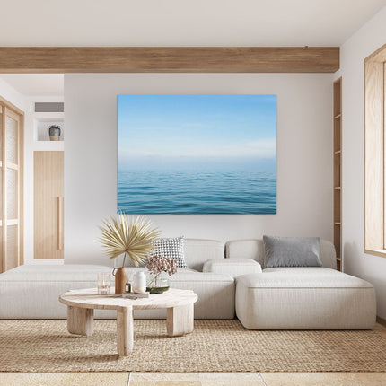 Canvas Schilderij Woonkamer Zee Met Een Blauw Hemel Achtergrond