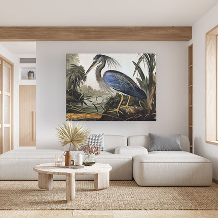 Canvas Schilderij Woonkamer Vogel Staat op een Tak