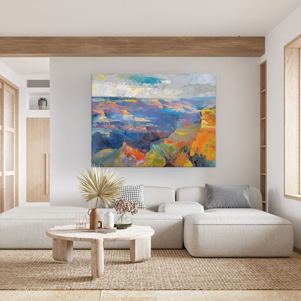 Canvas Schilderij Woonkamer Abstract Kunstwerk van de Grand Canyon
