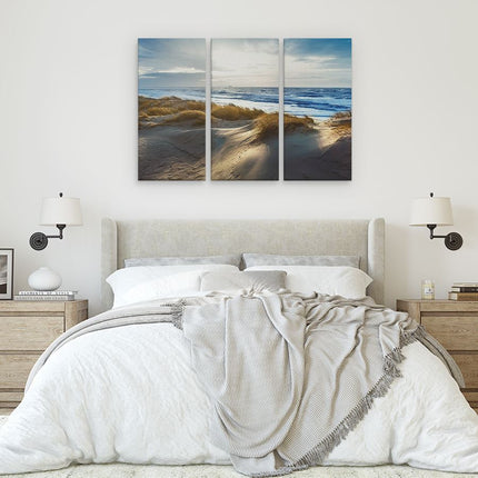 Drieluik schilderij slaapkamer Duinen En Zee 