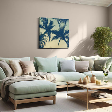 Canvas schilderij woonkamer Palmbomen Bladeren