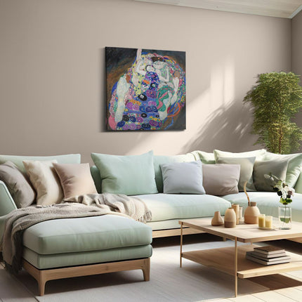 Canvas schilderij woonkamer De Maagd - Gustav Klimt