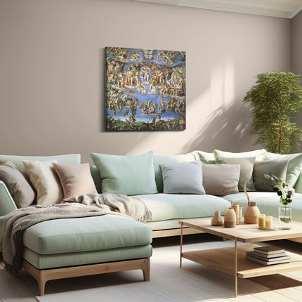 Canvas schilderij woonkamer Het Laatste Oordeel - Michelangelo