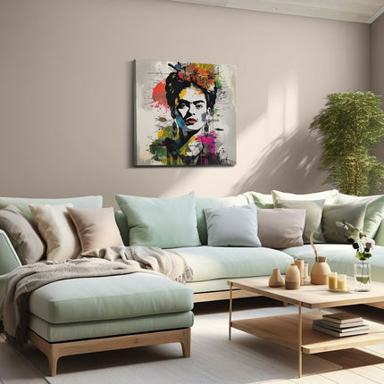 Canvas schilderij woonkamer Frida Kahlo