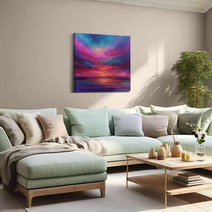 Canvas schilderij woonkamer Abstract Kunstwerk van een Zonsondergang