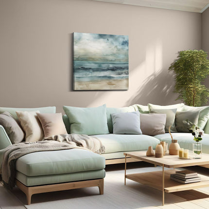 Canvas schilderij woonkamer Aquarelkunstwerk van de Oceaan