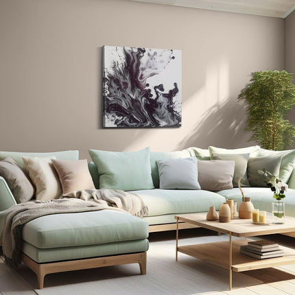 Canvas schilderij woonkamer Zwart Wit Kunstwerk