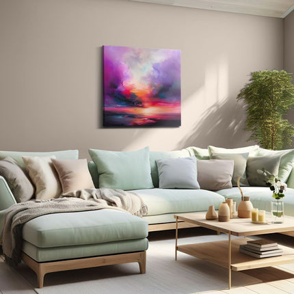 Canvas schilderij woonkamer Abstract Kunstwerk van een Zonsondergang
