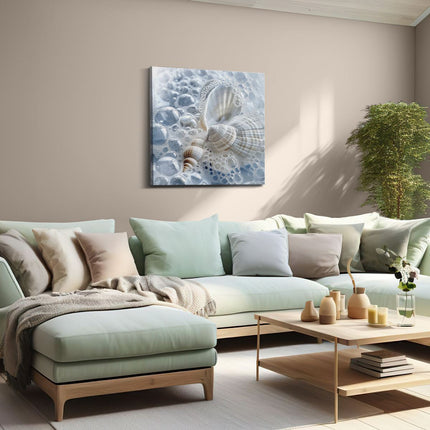 Canvas schilderij woonkamer Schelpen en Bubbels