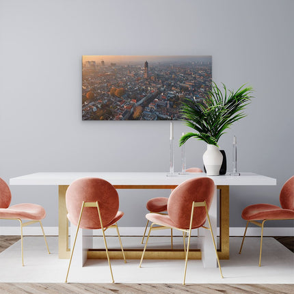 Canvas schilderij woonkamer Utrecht Vanuit De Lucht