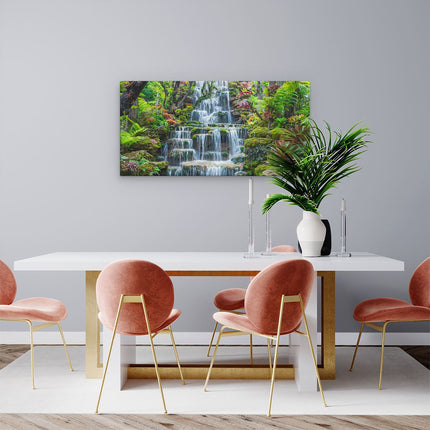 Canvas schilderij woonkamer Tropische Waterval In Thailand