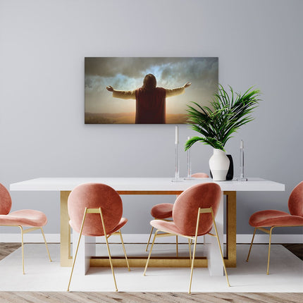 Canvas schilderij woonkamer Jezus Christus aan het Bidden bij Zonsopgang