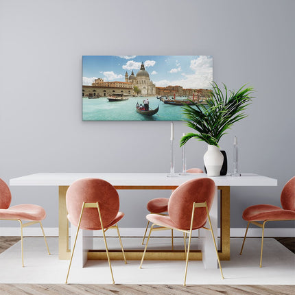Canvas schilderij woonkamer Basiliek San Marco in Venetië op het Water