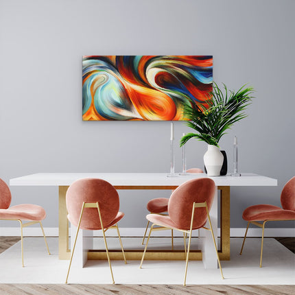 Canvas schilderij woonkamer Abstracte Kunst van Kleurrijke Verf