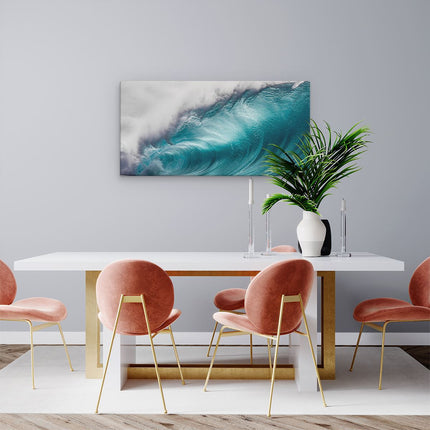 Canvas schilderij woonkamer Grote Golfen op de Helder Blauwe Zee