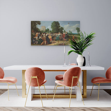 Canvas schilderij woonkamer De Buitenpartij - Dirck Hals