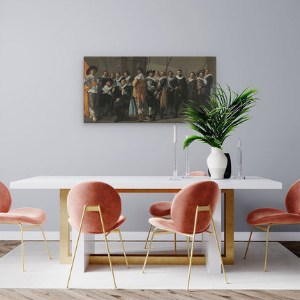 Canvas schilderij woonkamer De Magere Compagnie - Frans Hals