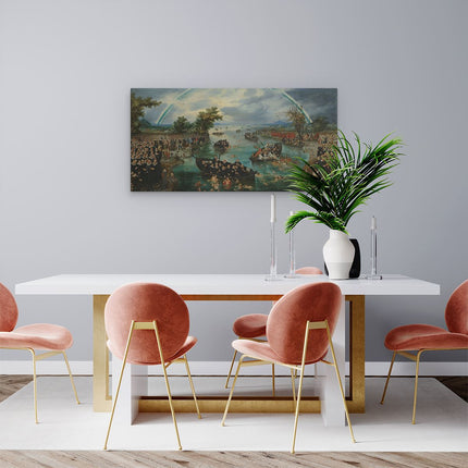 Canvas schilderij woonkamer De Zielenvisserij - Adriaen Pietersz. van de venne