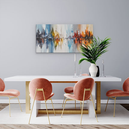Canvas schilderij woonkamer Abstract Kunstwerk met Veel Kleuren