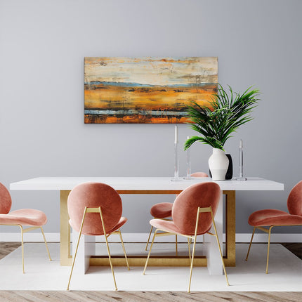 Canvas schilderij woonkamer Abstract Kunstwerk van een Landschap