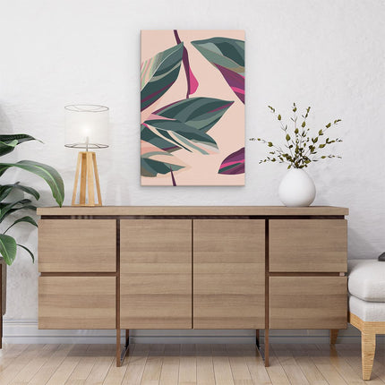 Canvas schilderij interieur Bloem Bladeren - Bloemen - Abstract