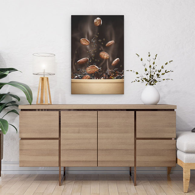 Canvas schilderij interieur Koffie Beker Met Koffiebonen Erin