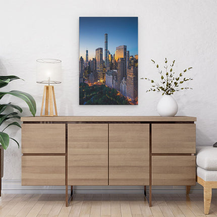 Canvas schilderij interieur New York Bij Zonsopgang