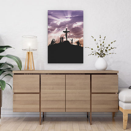 Canvas schilderij interieur Kruistocht naar het Kruis van Jezus Christus