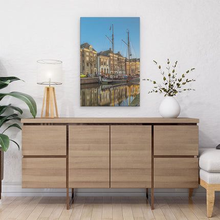 Canvas schilderij interieur Groningen Hoge der A Haven