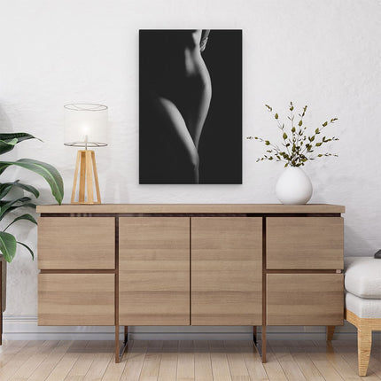 Canvas schilderij interieur Naakte Vrouw Lichaam - Erotiek