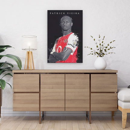 Canvas schilderij interieur Voetbalspeler Patrick Vieira bij Arsenal
