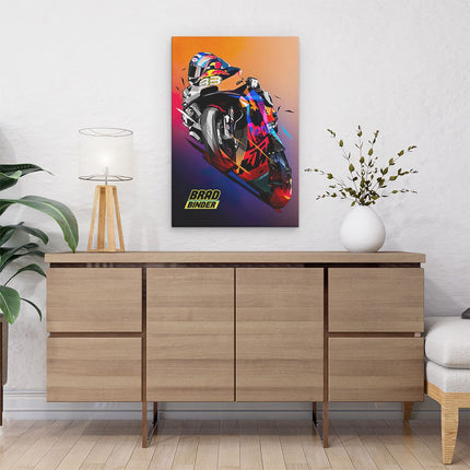 Canvas schilderij interieur Brad Binder Motor Coureur