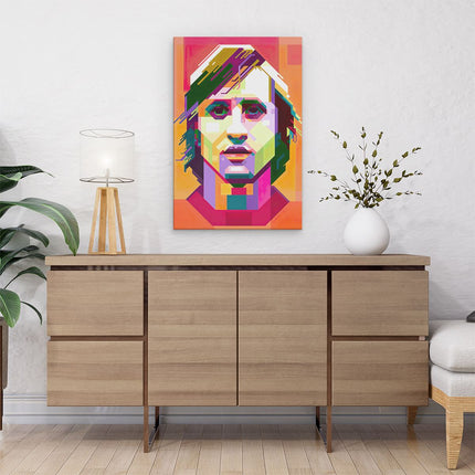 Canvas schilderij interieur Voetbalspeler Johan Cruijff