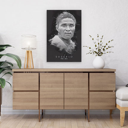 Canvas schilderij interieur Eusebio in het Zwart Wit