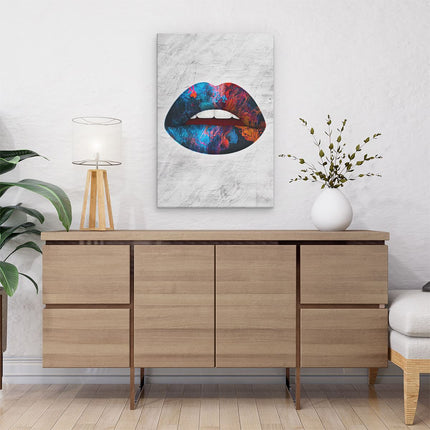 Canvas schilderij interieur Lippen van Abstracte Kleuren