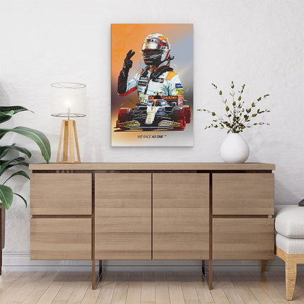 Canvas schilderij interieur Lando Norris bij McLaren F1