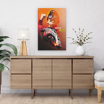 Canvas schilderij interieur Marc Márquez bij Moto GP