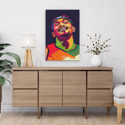 Canvas schilderij interieur Bradley Beal in Abstracte Kleuren