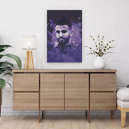 Canvas schilderij interieur Voetbalspeler Riyad Mahrez